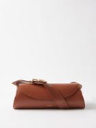 Jil Sander - Cannolo Leather Shoulder Bag - Womens - Brown