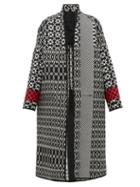 Matchesfashion.com Haider Ackermann - Geometric Jacquard Wool Coat - Womens - Black Multi
