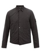 Stone Island Shadow Project - Logo-patch Padded Nylon-shell Overshirt - Mens - Black