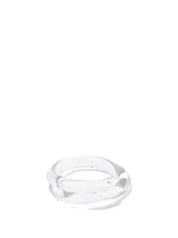 Annika Inez - Crossing Glass Bangle - Womens - Clear