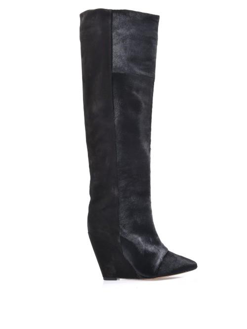 Isabel Marant Shelia Pony Hair And Suede Boots