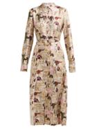 Matchesfashion.com Gabriela Hearst - Jane Equestrian Print Silk Twill Shirtdress - Womens - Multi