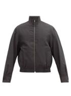 Matchesfashion.com Lemaire - High-neck Wool-blend Twill Jacket - Mens - Dark Grey