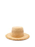 Matchesfashion.com Lola Hats - Honeycomb Fringed Raffia Hat - Womens - Beige