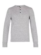 Matchesfashion.com Rag & Bone - Gregory Wool Blend Henley Sweater - Mens - Grey