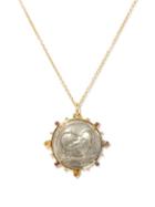 Ladies Fine Jewellery Dubini - Roma Ruby, Citrine & 18kt Gold Coin Necklace - Womens - Gold Multi