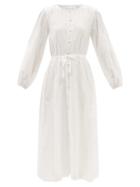 Merlette - Blanche Pintucked Cotton-blend Voile Dress - Womens - Ivory