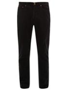 Matchesfashion.com Saint Laurent - Straight Leg Cotton Corduroy Trousers - Mens - Black