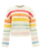 Acne Studios - Striped Painted Wool-blend Sweater - Womens - Multi Stripe