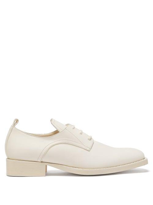 Matchesfashion.com Ann Demeulemeester - Leather Derby Shoes - Mens - White