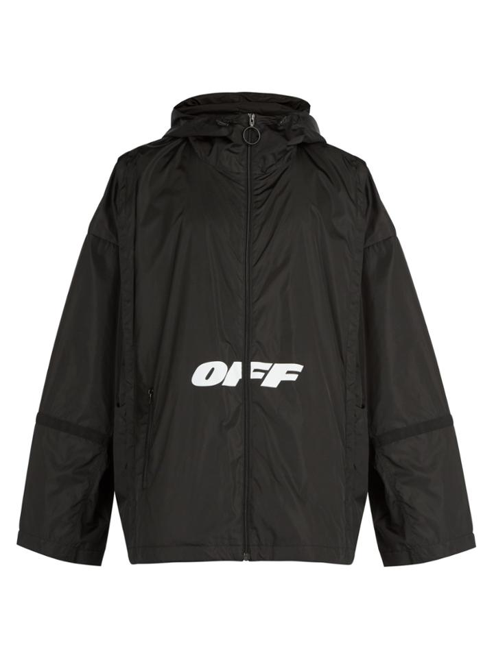 Off-white Wing Off Logo-print Windbreaker Jacket