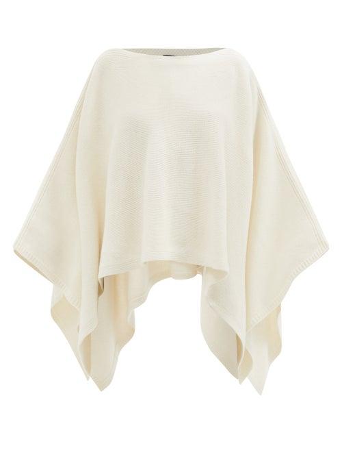 Joseph - Boat-neck Cashmere Poncho - Womens - White