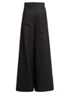 Chloé Sailor High-rise Wide-leg Wool-blend Trousers