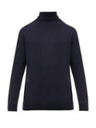 Matchesfashion.com A.p.c. - Roll Neck Merino Wool Sweater - Mens - Navy