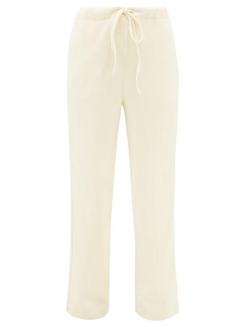 Co - Natural World High-rise Wool Wide-leg Trousers - Womens - Cream