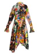 Preen By Thornton Bregazzi Nora Floral-print Silk Dress