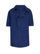 Burberry Asymmetric-placket Short-sleeved Shirt