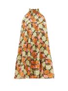 Matchesfashion.com Rhode - Billy Tiered Floral-print Cotton Mini Dress - Womens - Brown Print