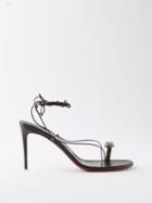 Christian Louboutin - Just Un Fil 85 Crystal-embellished Leather Sandals - Womens - Black