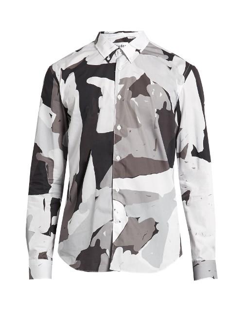 Études Info Pirovino Button-down Collar Cotton Shirt