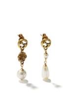 Ladies Jewellery Gucci - Gg And Glass Pearl Mismatched Earrings - Womens - Pearl