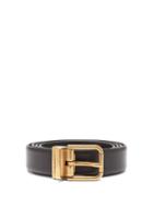 Matchesfashion.com Dolce & Gabbana - Logo-engraved Buckle Leather Belt - Mens - Black