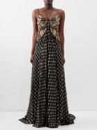 Etro - Beaded Fil Coup Silk-chiffon Gown - Womens - 01bk