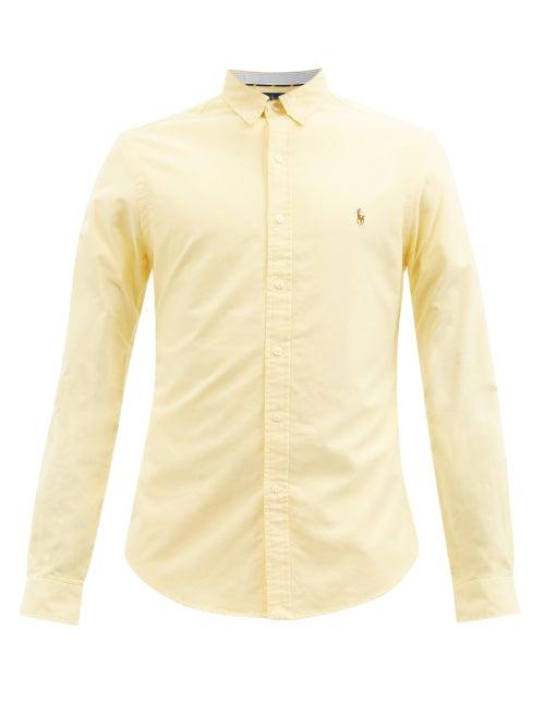 Polo Ralph Lauren - Logo-embroidered Cotton-oxford Shirt - Mens - Yellow