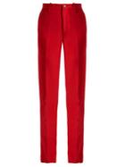 Matchesfashion.com Connolly - High Rise Crepe Trousers - Womens - Red