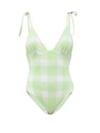 Matchesfashion.com Solid & Striped - The Olympia Reversible Check Swimsuit - Womens - Green White