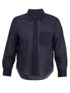 Marni Semi-sheer Cropped-sleeve Cotton Shirt
