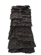 Matchesfashion.com 4 Moncler Simone Rocha - Venus Embroidered Tiered Gilet - Womens - Black
