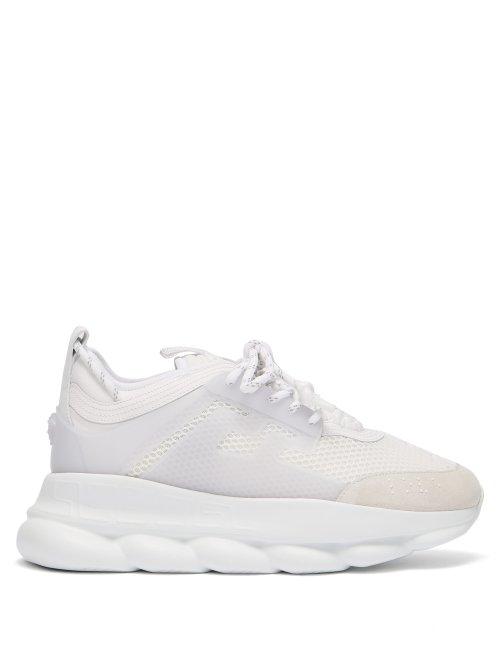 Matchesfashion.com Versace - Chain Reaction Mesh Trainers - Mens - White