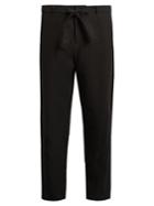 Tomorrowland Wide-leg Cropped Linen Trousers