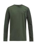 Matchesfashion.com Castore - Logo-print Technical-jersey Long-sleeved T-shirt - Mens - Green