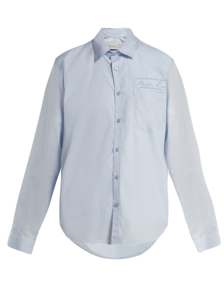 Martine Rose Logo-embroidered Cotton Shirt