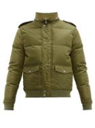 Matchesfashion.com Saint Laurent - Packable Hood Quilted Down Jacket - Womens - Green