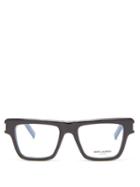 Saint Laurent Eyewear - Square Acetate Glasses - Mens - Black