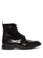 Matchesfashion.com Thom Browne - Wingtip Leather Boots - Mens - Black