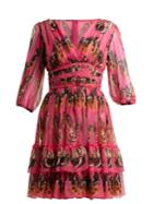 Dolce & Gabbana Butterfly-print Silk-chiffon Mini Dress