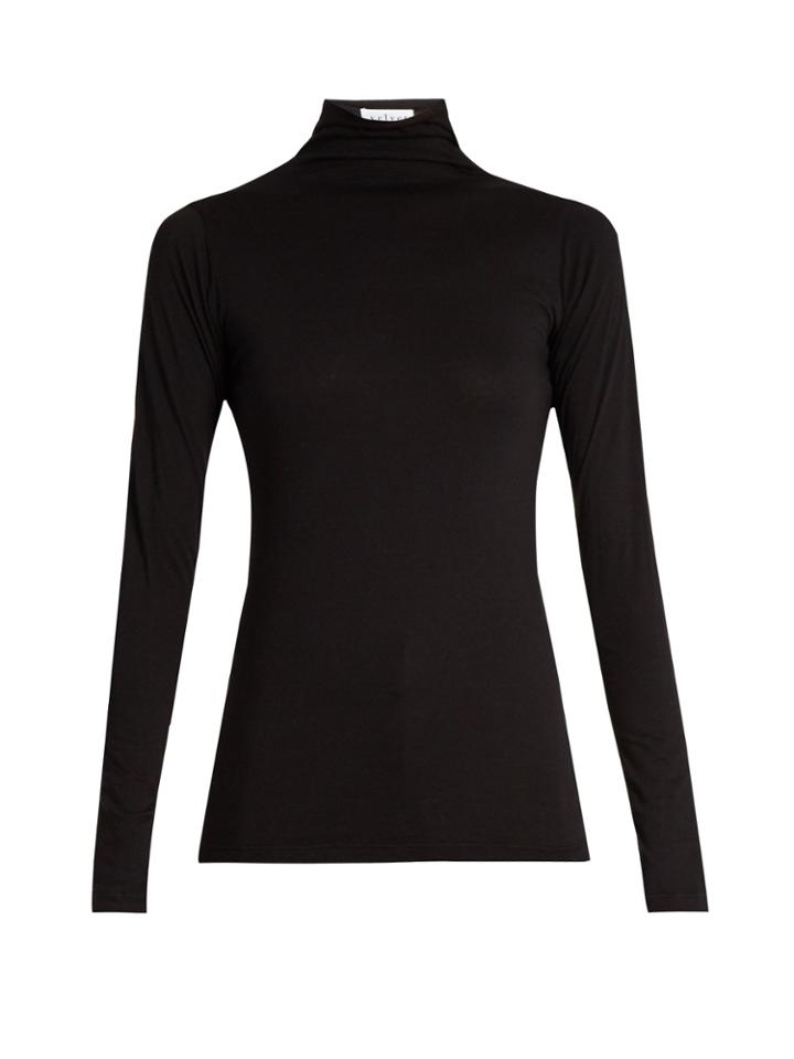 Velvet By Graham & Spencer Talisia High-neck Long-sleeved T-shirt