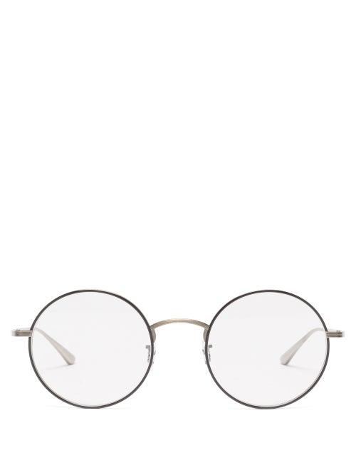 Matchesfashion.com The Row - X Oliver Peoples After Midnight Round Glasses - Womens - Black