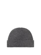 Matchesfashion.com Johnston's Of Elgin - Ribbed Cashmere Beanie - Womens - Charcoal