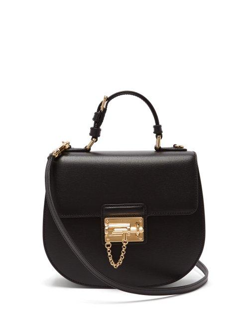 Matchesfashion.com Dolce & Gabbana - Monica Vintage Leather Bag - Womens - Black