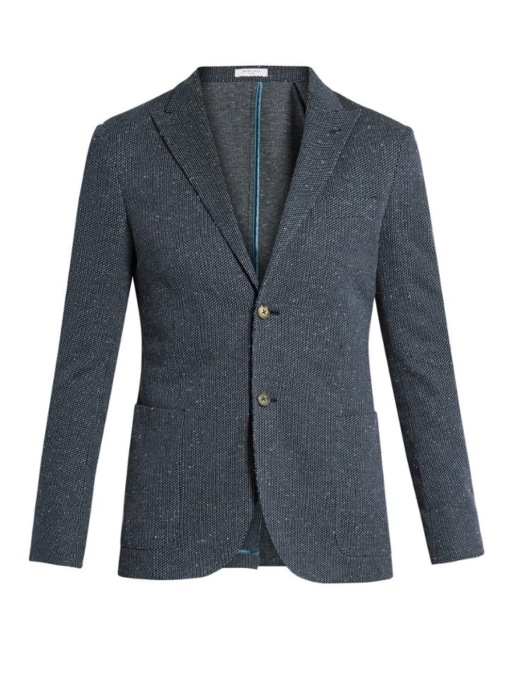 Boglioli Flecked Cotton-jersey Blazer