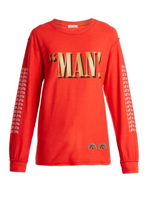 Matchesfashion.com Blouse - Annan Lewin Print Cotton T Shirt - Womens - Red