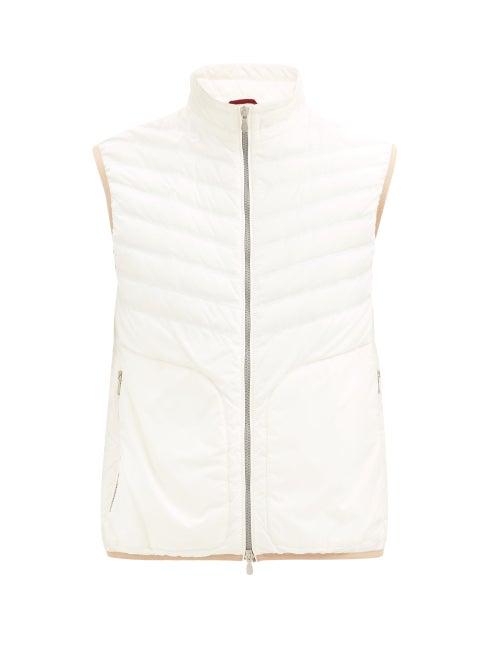 Matchesfashion.com Brunello Cucinelli - High-neck Quilted-shell Down Gilet - Mens - Cream