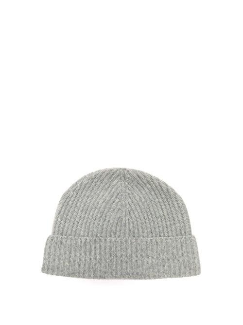 Matchesfashion.com Johnston's Of Elgin - Ribbed Cashmere Beanie - Womens - Grey