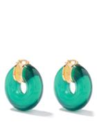 Jil Sander - Neon Hoop Earrings - Womens - Green
