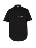 Matchesfashion.com Vetements - Logo Embroidered Cotton Shirt - Mens - Black